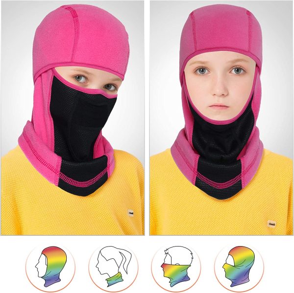 Venswell Kids Balaclava Windproof Ski Mask Winter Face Warmer for Cold Weather Boys Girls - Image 4