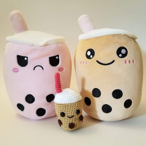 The Original Boba Tea Reversible Boba Plush - Happy to Mad (Reversible Boba Plushie)