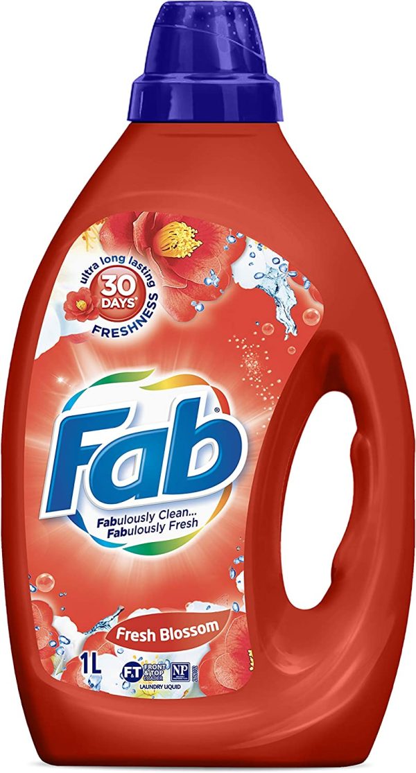 Fab Fresh Blossoms Laundry Liquid Detergent 1 Liter - Image 6