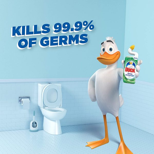 Duck Toilet Cleaner, Deep Action Gel, Removes Stains & Eliminates Odors, Pine Scent, 750 ml - Image 6