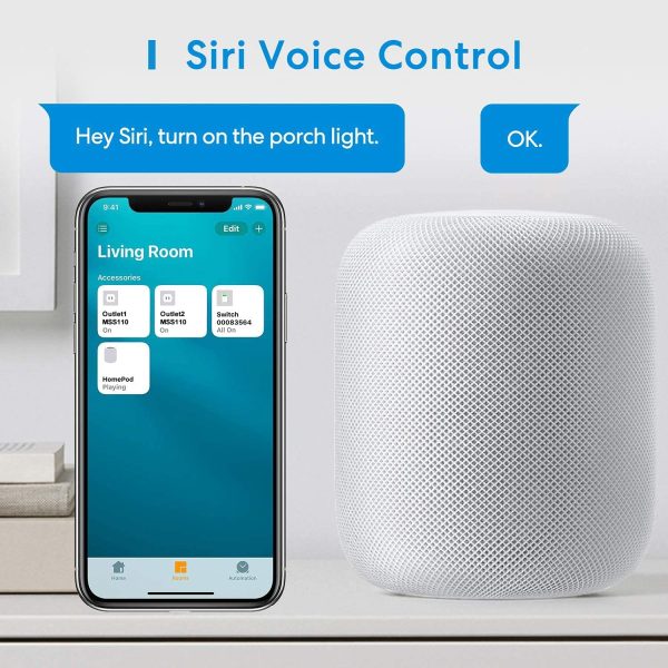 meross Smart Plug Works with HomeKit, 4 Piece - Image 2
