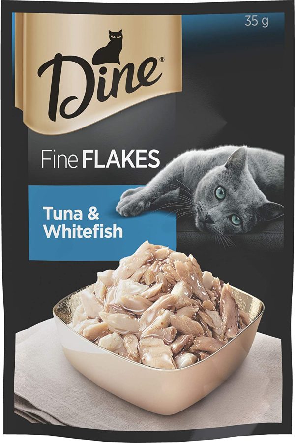 Dine Fine Flakes Tuna And Whitefish Wet Cat Food 35G, 12 Pack - Image 5