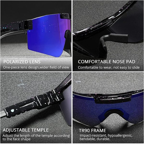 Crafttime Polarized Sunglasses Fashion youth Outdoor Cycling Running Fishing Golf Glasses for Men Women