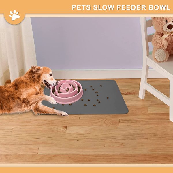 Slow Feeder Bowl, Dog Puzzle Food Bowl, Pet Interactive Feeder, Anti Gulping Pet Slower Feeder (Blue) - Image 4