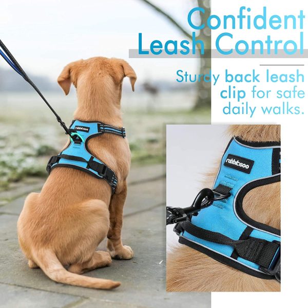 rabbitgoo Dog Harness No-Pull Pet Harness Adjustable Outdoor Pet Vest 3M Reflective Oxford Material Vest for Dogs Easy Control for Small Medium Large Dogs - Image 2