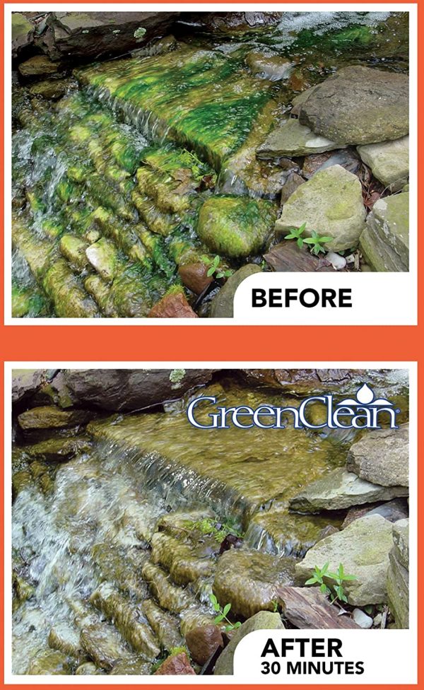 GreenClean Granular Algaecide - 8 lbs - String Algae Control for Koi Pond, Fountain, Waterfall, Water Features on Contact. EPA Registered - Image 2