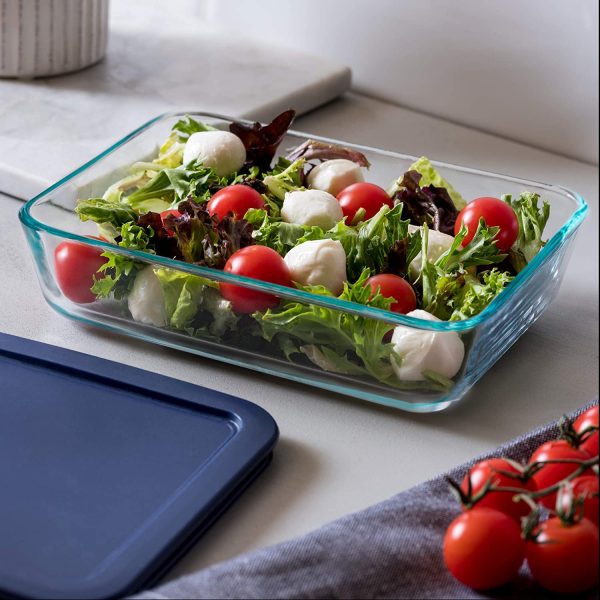 Simply Store Glass Food Containers With BPA Free Plastic Blue Lids (10-Piece Set) - Image 6