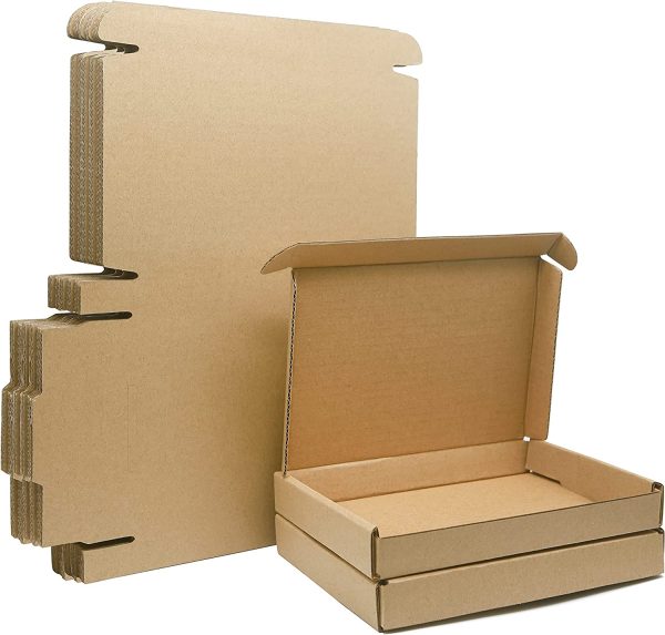 Corrugated Cardboard Shipping Boxes, 150x100x20mm (6"x4"x0.8") Small Parcel Boxes, Packaging Mailing Boxes for Business, Posting, Small Packet Shipping, Storing or Gift(Pack of 10) - Image 6