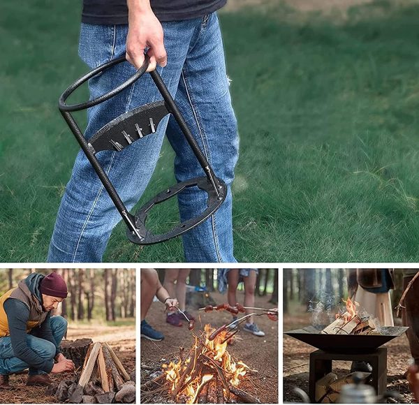 Log Wood Splitter | Manual Splitting Tool - Firewood Kindling - Quick Manual- Steel Chisel Tip Splits Firewood Easy | Old Man and Child Safest Way to Cut,Hammer