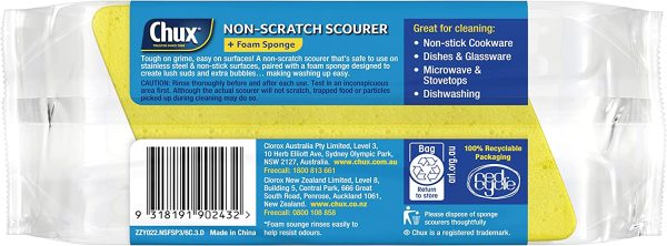 Chux Non Scratch Scourer Scrub, 3 count - Image 3