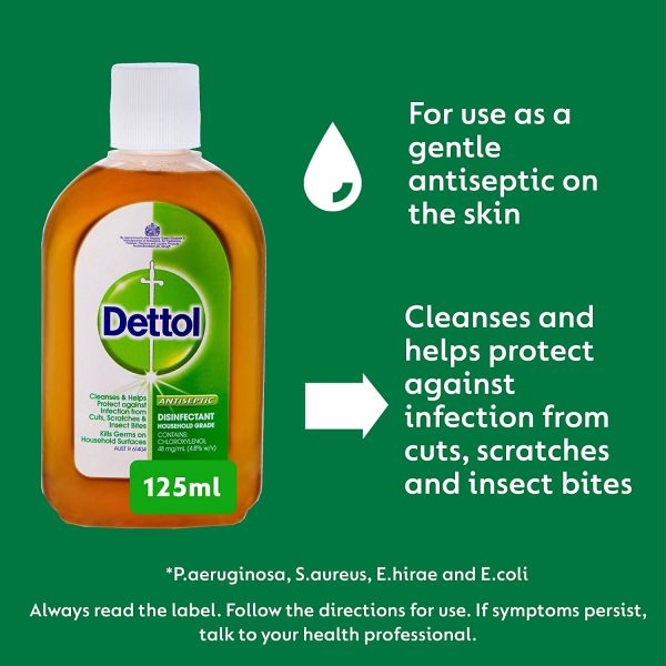 Dettol Antiseptic Antibacterial Disinfectant Liquid 125 ml - Image 2