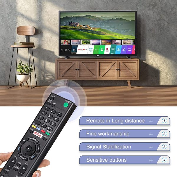 RMT-TX100U Universal Remote Control, Suitable for All Sony-TV-Remote Sony LCD LED HDTV Smart bravia TVs, with Netflix Shortcut Button - Image 5