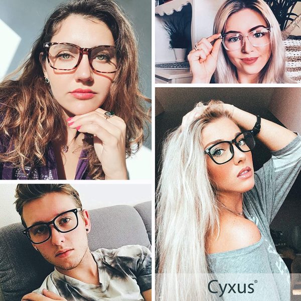 Cyxus Blue Light Blocking Glasses for Men/Women UV Filter Computer Gaming Eyeglasses Anti Eye Strain Headache Better Sleeping - Image 2