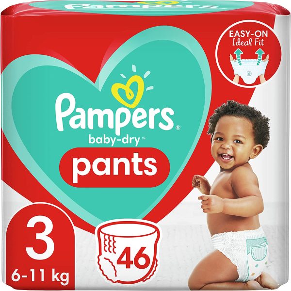 Pampers Baby-Dry Nappy Pants Size 3, 46 Count - Image 7