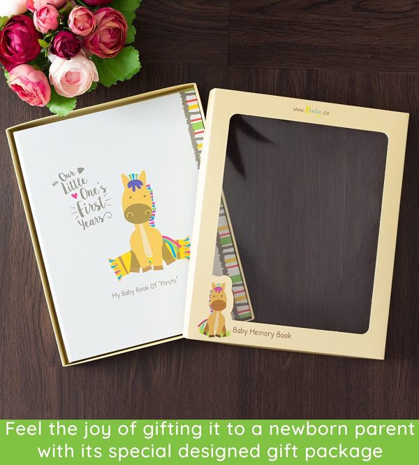 Ronica Farm Baby Memory Book - 62 Page Keepsake Photo Album - Modern Keepsake for New Parents to Record Photos & milestones- Ideal Baby Gifts for Newborn