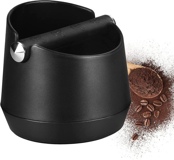 Espresso Knock Box and Coffee Grounds Container, 13.9cm Innovative Barista Tool with Removable Shock-Absorbent Heavy Duty Metal Knock Bar and Non-Slip Base - Image 4