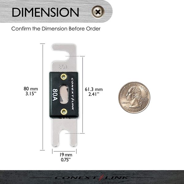 Nickel ANL Fuse 5 Pack 80 Amp - Image 4