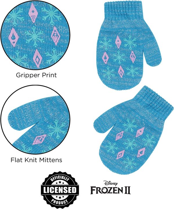 Disney Winter Hat, Kids Gloves Or Toddlers Mittens Frozen Elsa and Anna Baby Beanie for Boy Girl Ages 2-4 & 4-7 - Image 6