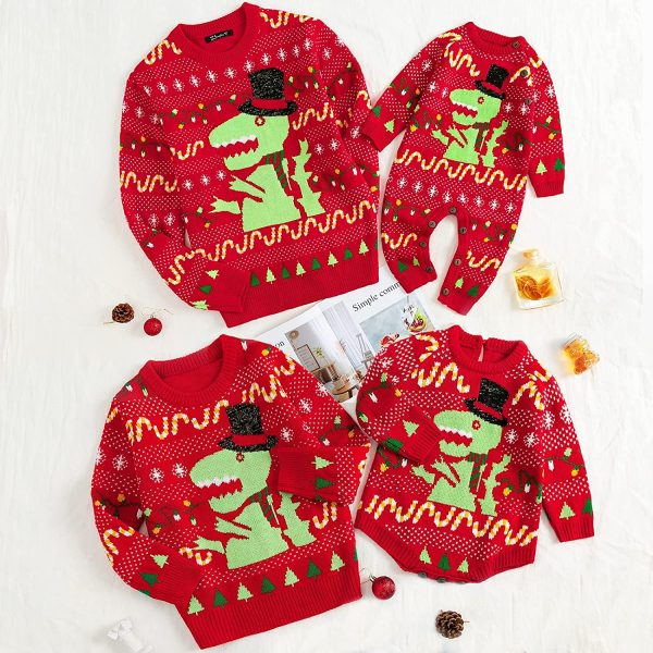 Simplee kids Ugly Christmas Sweater Family Matching Outfits for Holiday Party Knitted Pullover - Image 4