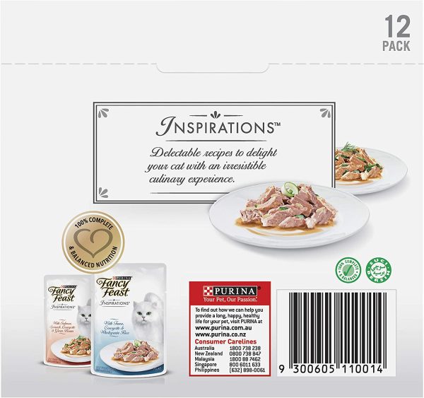 Fancy Feast Inspirations Salmon and Tuna Multipack, Adult, 24x70 g - Image 3