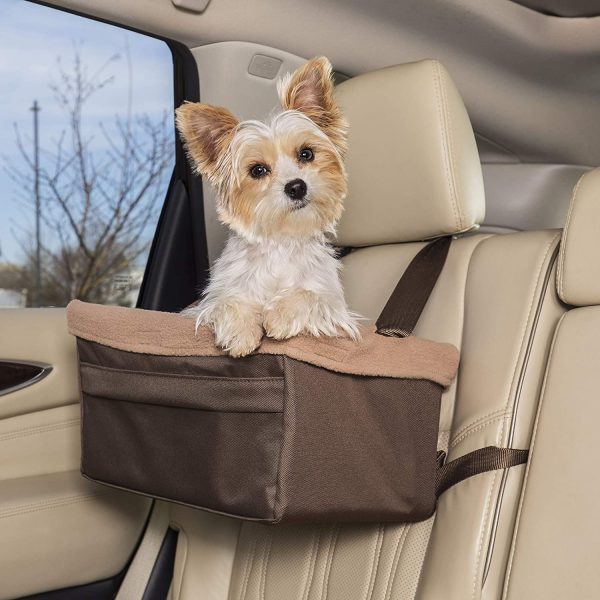 PetSafe Happy Ride Booster Seat - Dog Booster Seat for Cars, Trucks and SUVs - Easy to Adjust Strap - Durable Fleece Liner is Machine Washable and Easy to Clean - Medium, Brown - Image 6