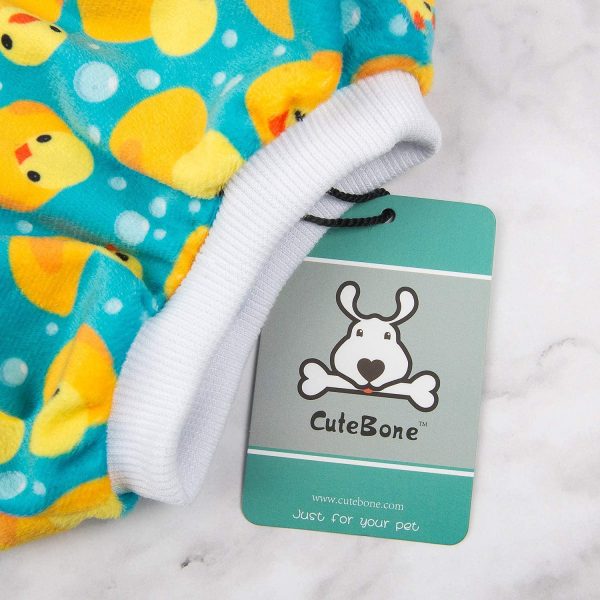 CuteBone Dog Pajamas Yellow Ducks Dog Apparel Dog Jumpsuit Pet Clothes Pajamas Coat - Image 6