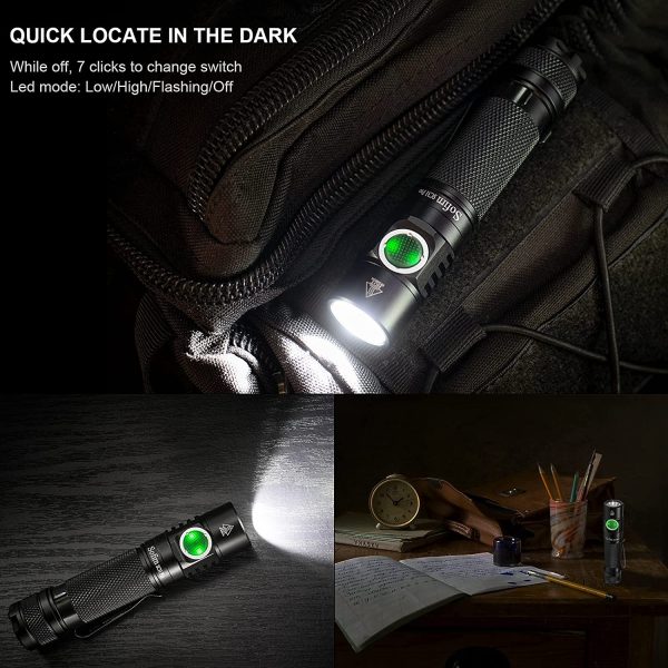 SC31 Pro Rechargeable Flashlight 2000 Lumen, Pocket Light with Powerful SST40 LED, Anduril UI for Camping Hiking Fishing etc, Battery and USBC Cable Included - Image 3