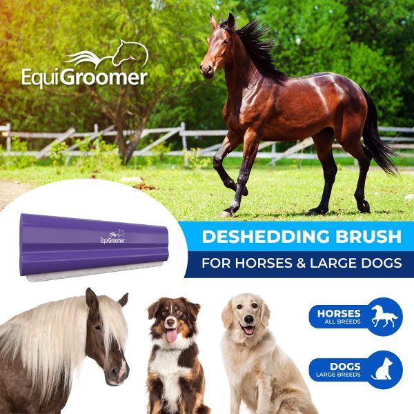 EquiGroomer Large 9" Shedding/Grooming Tool for Horses (Purple) - Image 3