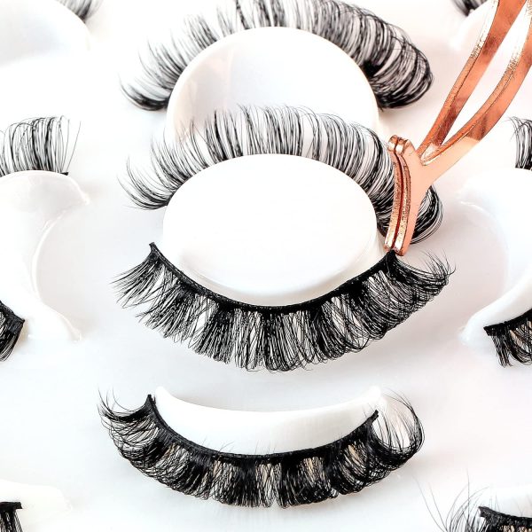 Russian Strip Lashes, DD Curl Mink Lashes, Natural False Lashes , Fluffy Eyelashes Mink, Faux Mink Eyelashes Natural Look, Natural Wispies False Eyelashes (HD03) - Image 8