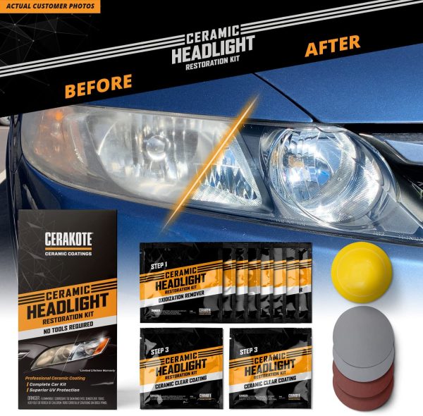 Ceramic Headlight Restoration Kit ?C Guaranteed to Last As Long As You Own Your Vehicle ?C Brings Headlights Back to Like New Condition - 3 Easy Steps - No Power Tools Required - Image 6