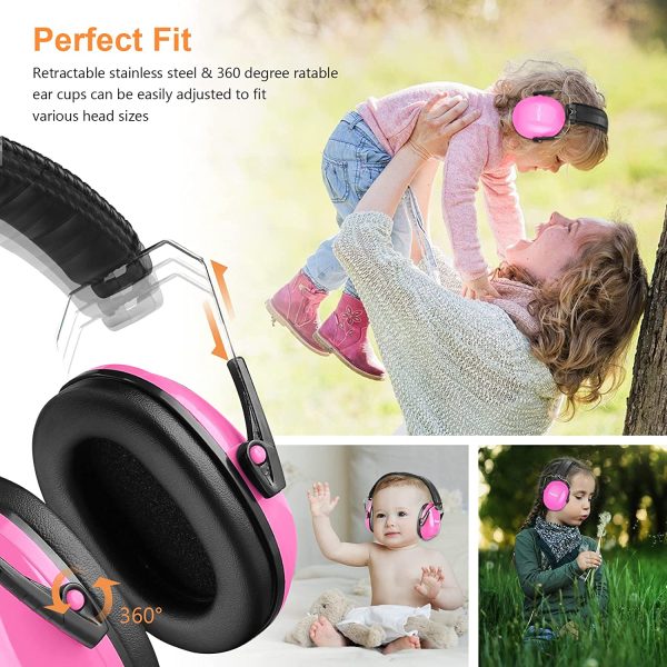 Kids Safety Ear Muffs Noise Reduction Ear Hearing Protection Earmuffs ?CPink - Image 8