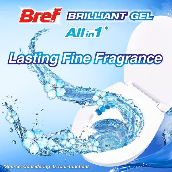 Bref Brilliant Gel Arctic Ocean, Rim block Toilet Cleaner 42g - Image 3