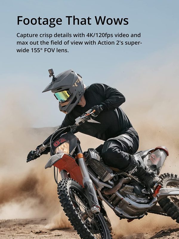 DJI Action 2 Dual-Screen Combo-4K Action Camera with Dual OLED Touchscreens, 155?? FOV, Magnetic Attachments, Stabilization Technology, Underwater Camera Ideal for Vlogging and Action Sports - Image 10