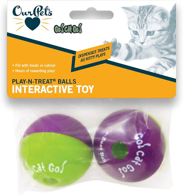 Our Pets Play-N-Treat Balls Interactive Cat Toy, 2 Count - Image 3