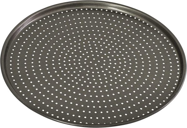 Pizza Crisper Tray Non-Stick Perfect Crust, Grey, 40110 1.0 cm*32.0 cm*32.0 cm