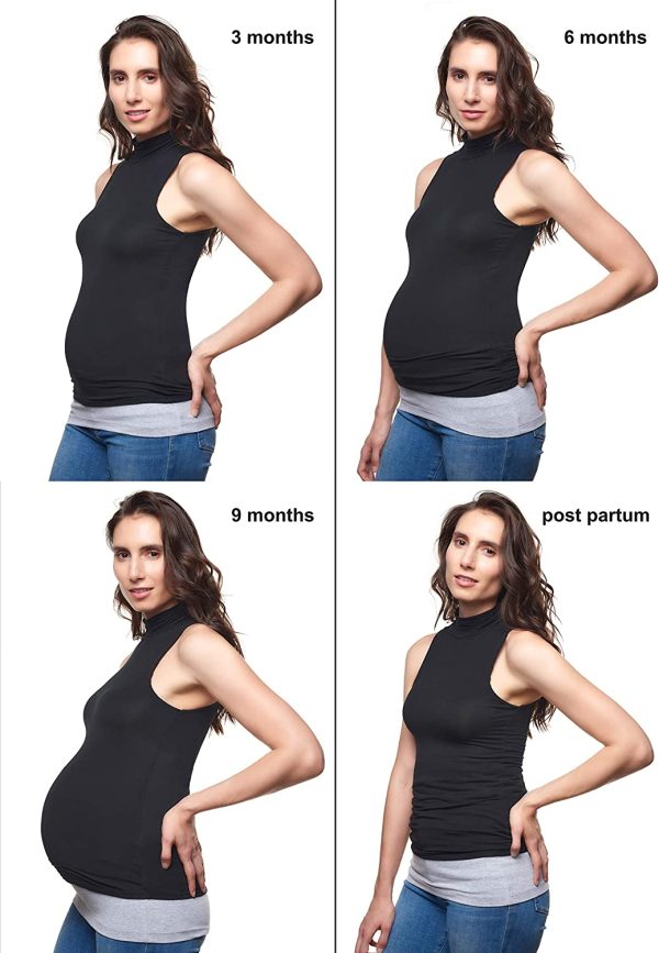 Set of 3 Women's Cotton or Bamboo Maternity Belly Band Clothing Extenders-SM-XXL - Image 7