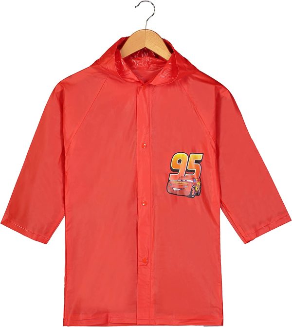 Disney Pixar Cars Little Boys' Lightning McQueen Waterproof Outwear Hooded Rain Slicker - Toddler - Image 4