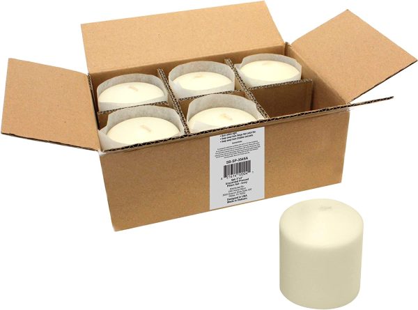 Stonebriar 18 Hour Long Burning Unscented Pillar Candles, 3x3, Ivory - Image 4