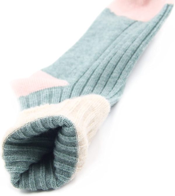 Girls Wool Socks Kids Crew Seamless Winter Warm Socks - Image 5