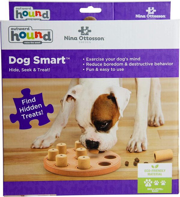 Nina Ottosson by Outward Hound Dog Smart Orange Composite Interactive Treat Puzzle Dog Toy - Image 7