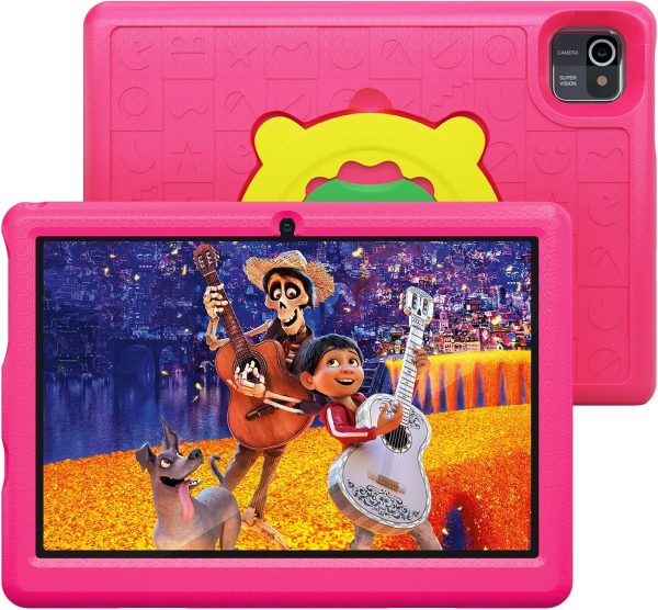 Kids Tablet 10 inch -Android 10.0 Tablet PC 10.1" Display, 6000mAh, Kidoz Pre Installed, Parental Control, Tablet for Kids, 32GB ROM, Quad Core Processor, Wi-Fi, Bluetooth, Kid-Proof Case, Pink - Image 6