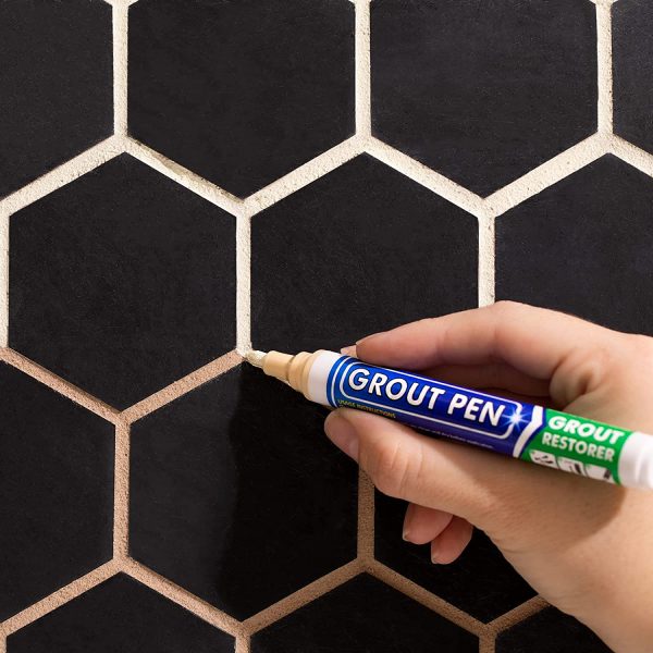 Grout Pen - Designed for Restoring Tile Grout in bathrooms & Kitchens (Cream) - Image 4