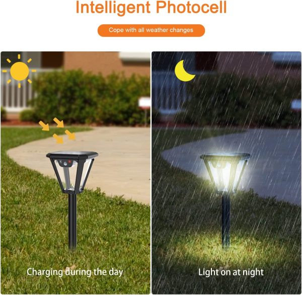 Solar Lights Outdoor,  100 LED Solar Powered Motion Sensor Light, Remote Control, USB Charging, Emergency Lighting, Waterproof Solar Wall Lights Outside for Garden Lawn Fence Door Yard Garage Pathway