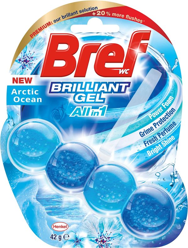 Bref Brilliant Gel Arctic Ocean, Rim block Toilet Cleaner 42g - Image 5