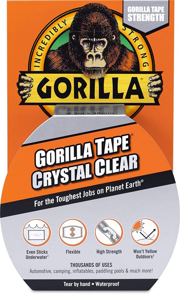 Tape, Crystal Clear Duct Tape, 1.88??x 9 yd, Clear - Image 2