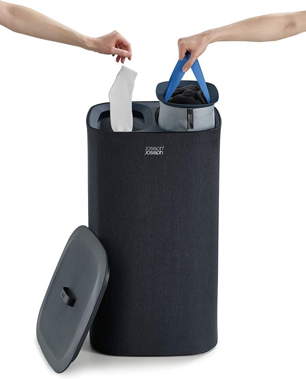 Tota 60-litre Laundry Separation Basket - Black - Image 2