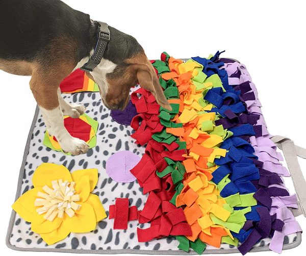 SCHITEC Snuffle Mat for Dogs, Nosework Feeding Blanket Sniffing Pad for Interactive Games, Foraging Puzzle Enrichment Toys for Large Small Medium Pets - Image 6