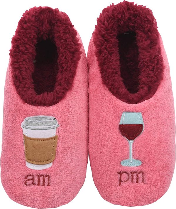 Slumbies! Womens Slippers - House Slippers for Women - Fuzzy, Fluffy Slippers for Ladies - Lotsa Dots