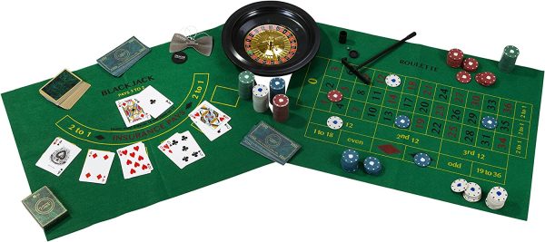 Talking Tables Casino Night Kit Poker, Blackjack, Roulette-Gambling Set for Adults, Gifts for Him | Contains Game Mat, Chips, Money, Balls, Playing Cards, Mixed, Multicolour - Image 7