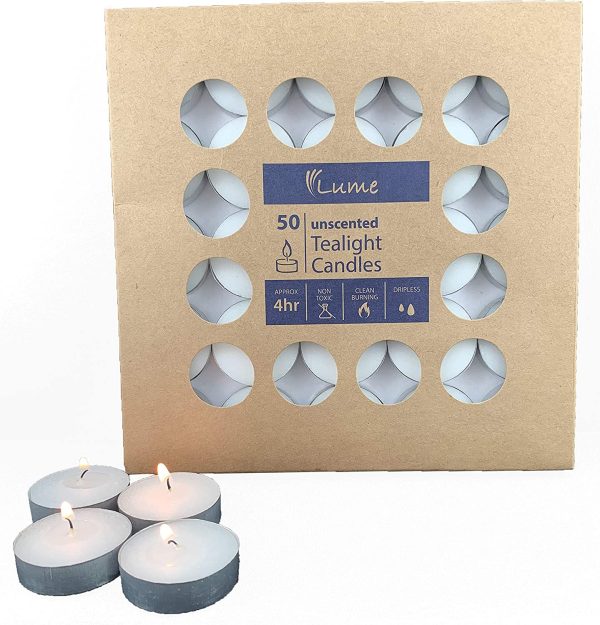 LUME  Tealight Candle 4 Hour Box50 White